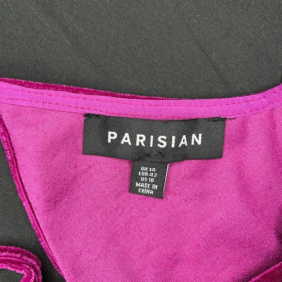 Parisian Works Asymmetrical Dress in Deep Magenta - Picture 5 of 9